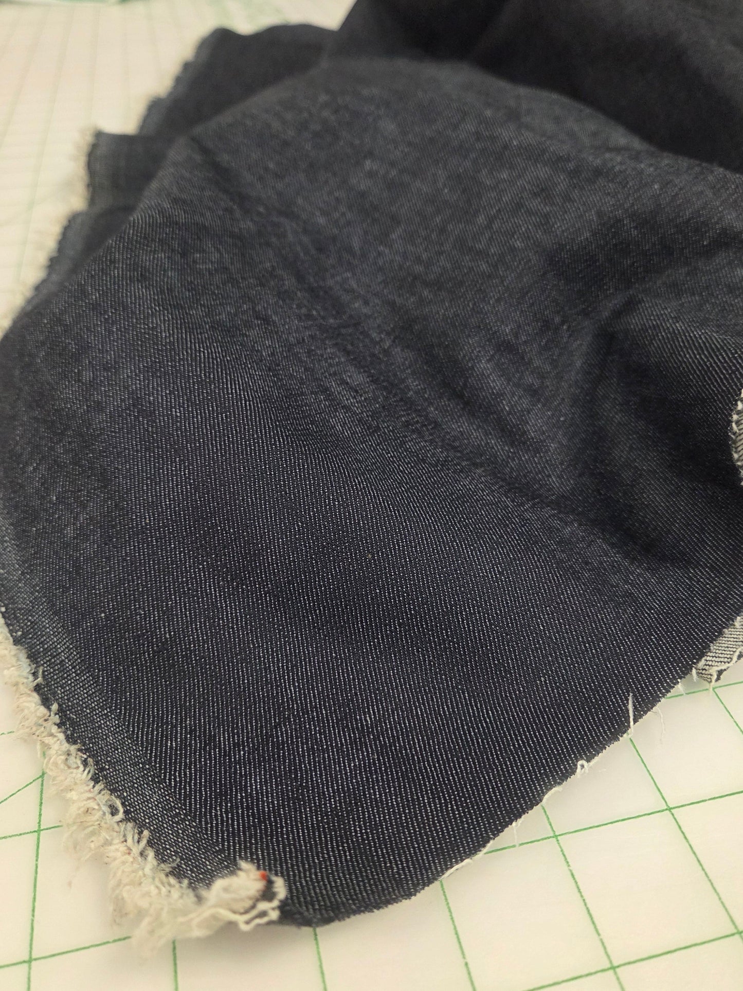 Designer LA Deadstock Stretch Dark Indigo Denim Woven-by the yard