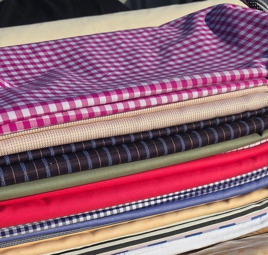 November Mystery Pack: 9 yards of Italian Cotton Shirting Poplin Wovens- Assorted 3 yard cuts