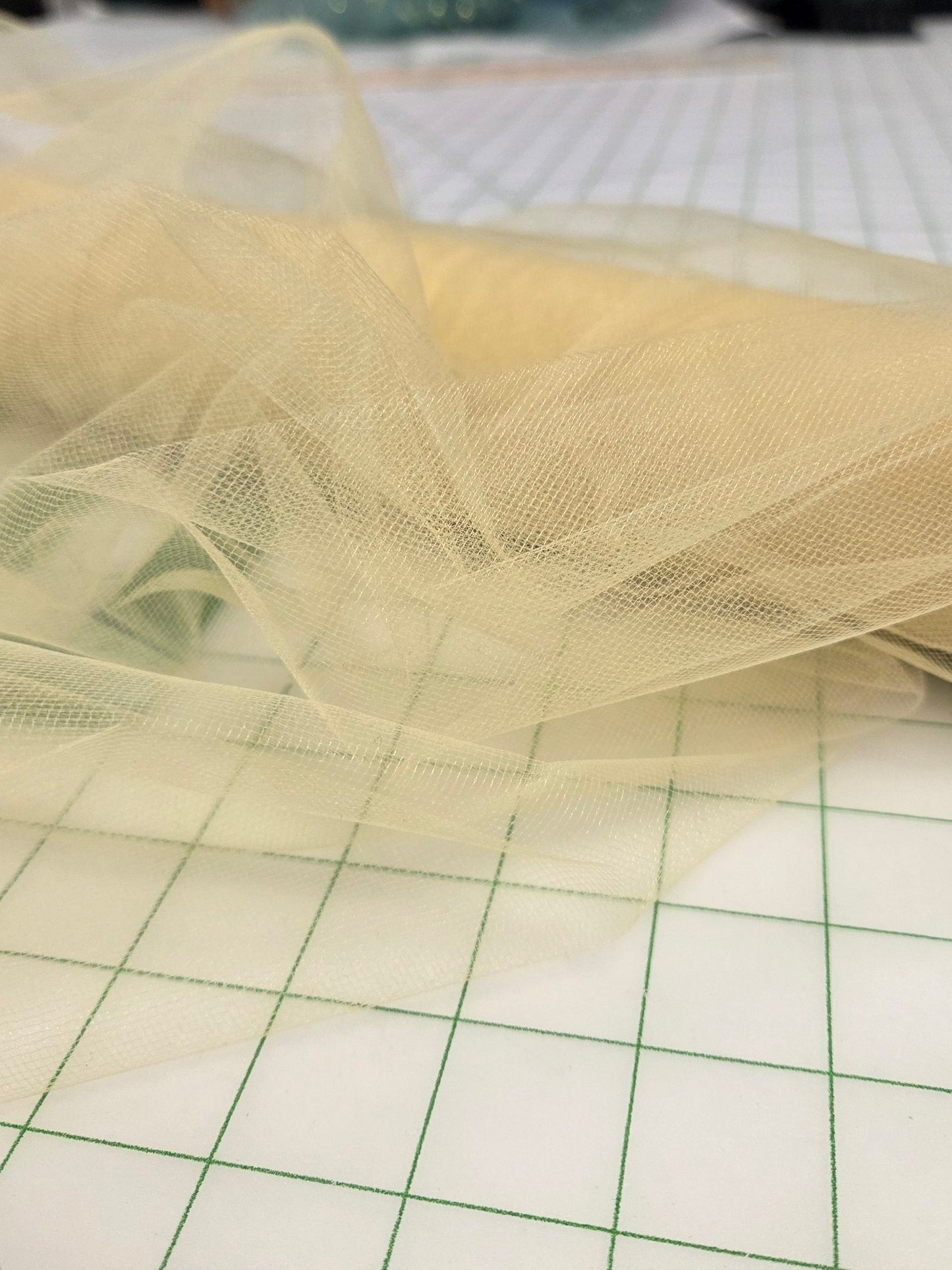 Designer Deadstock Marigold Tulle Netting 108" inches Wide Solid Woven- by the yard