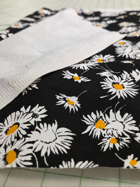 denim floral by the yard. daisy denim
