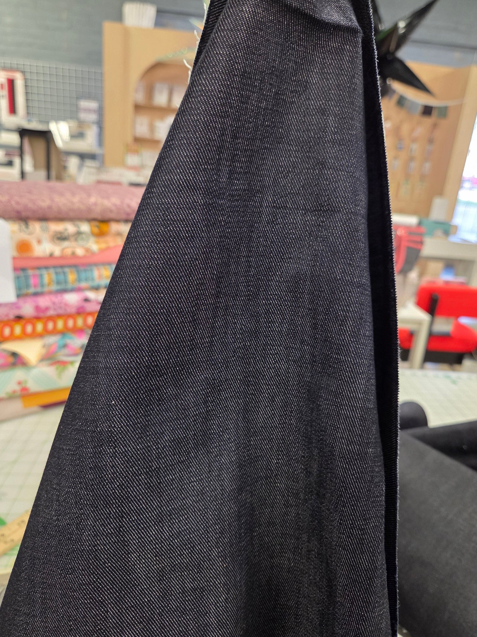 LA Finch Fabrics Deadstock Denim woven. by the yard. online fabric shop, Califronia