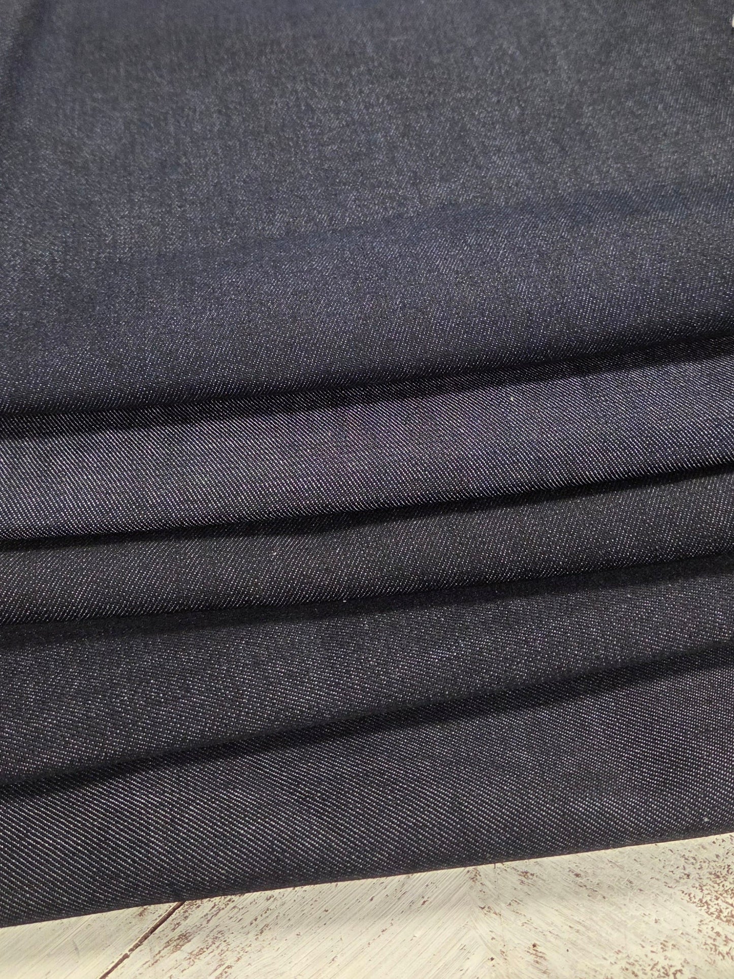 Designer LA Deadstock Tencel Stretch Denim Blue indigo #1 Woven-by the yard