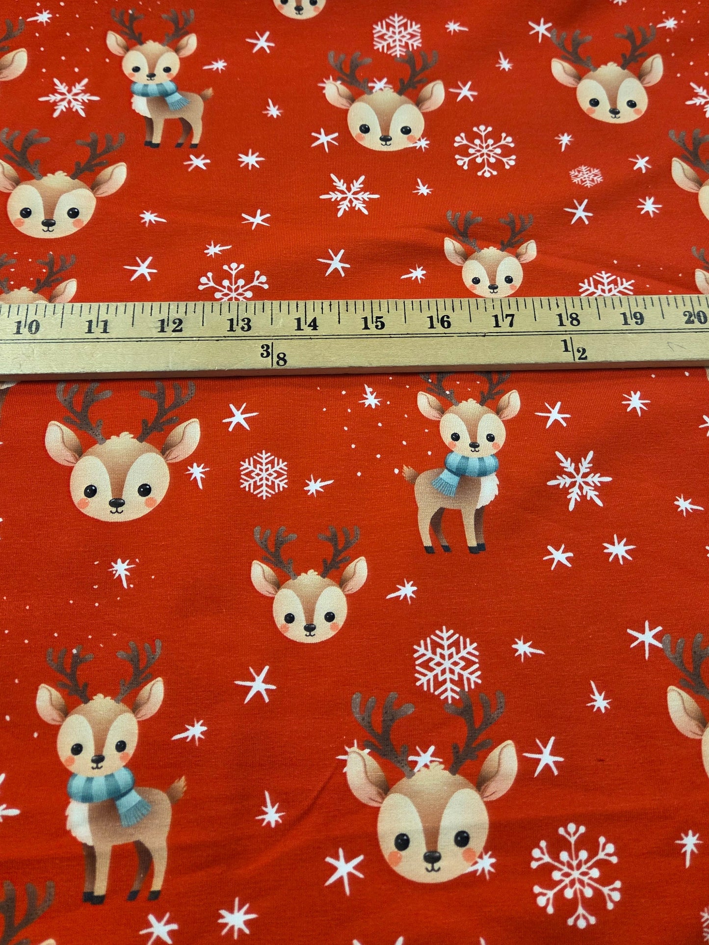 reindeer cotton spandex fabric