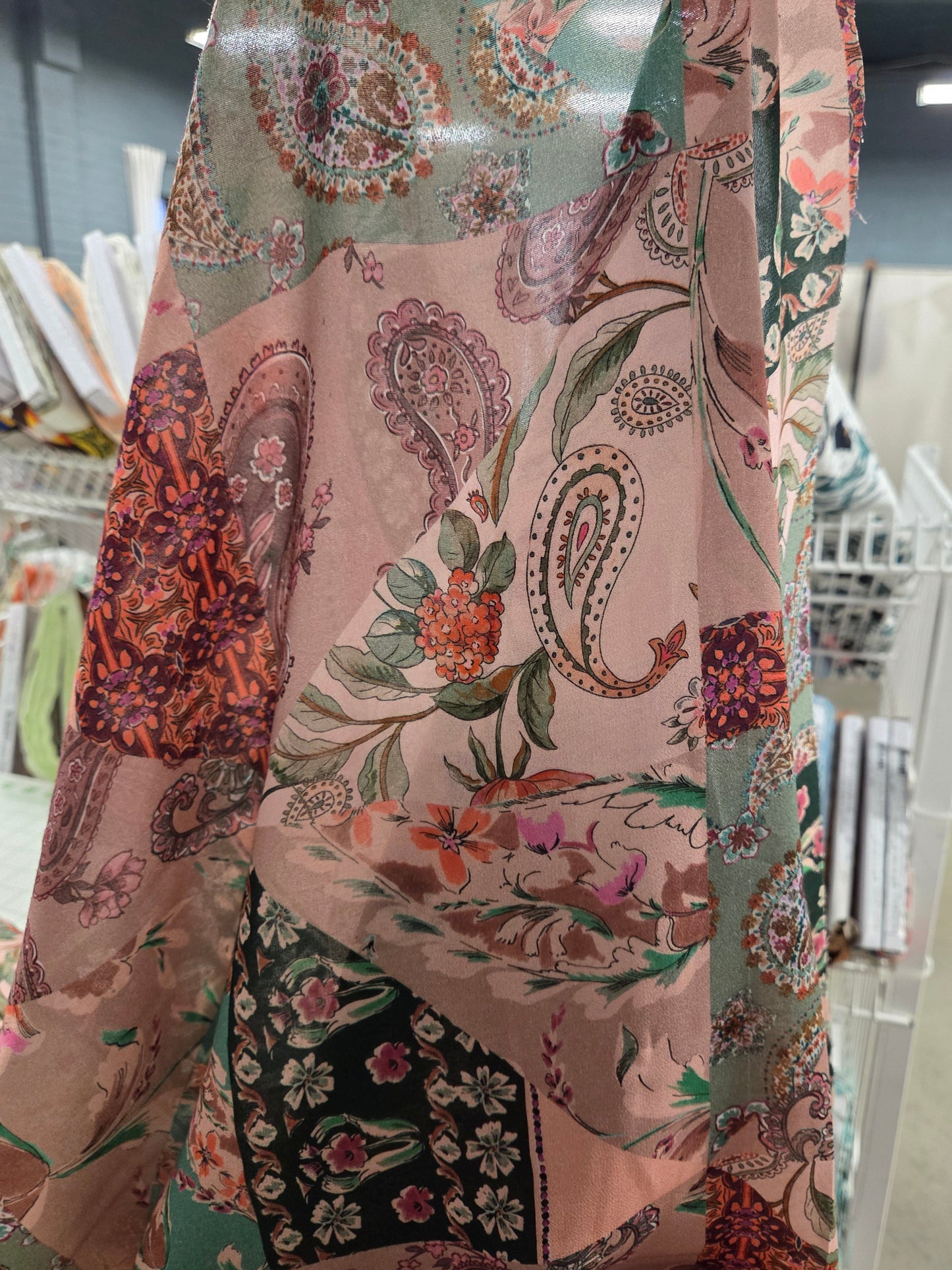 floral and paisley patterned viscose prints sheer woven