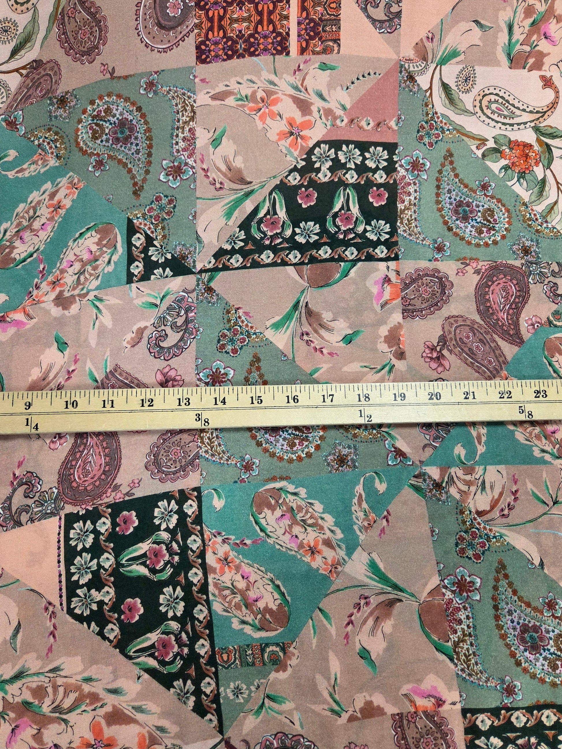 bohemian italian viscose paisley print