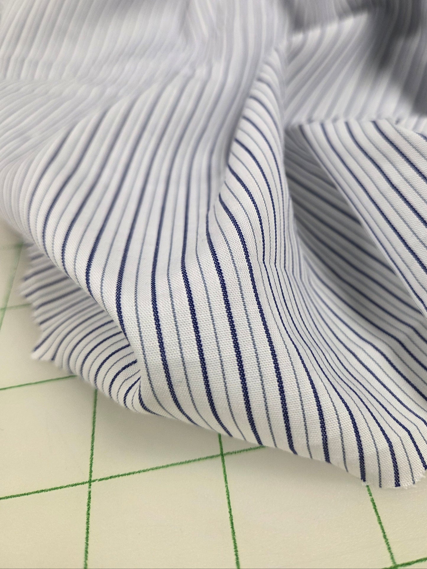 stripe cotton shirting poplin designer deadstock