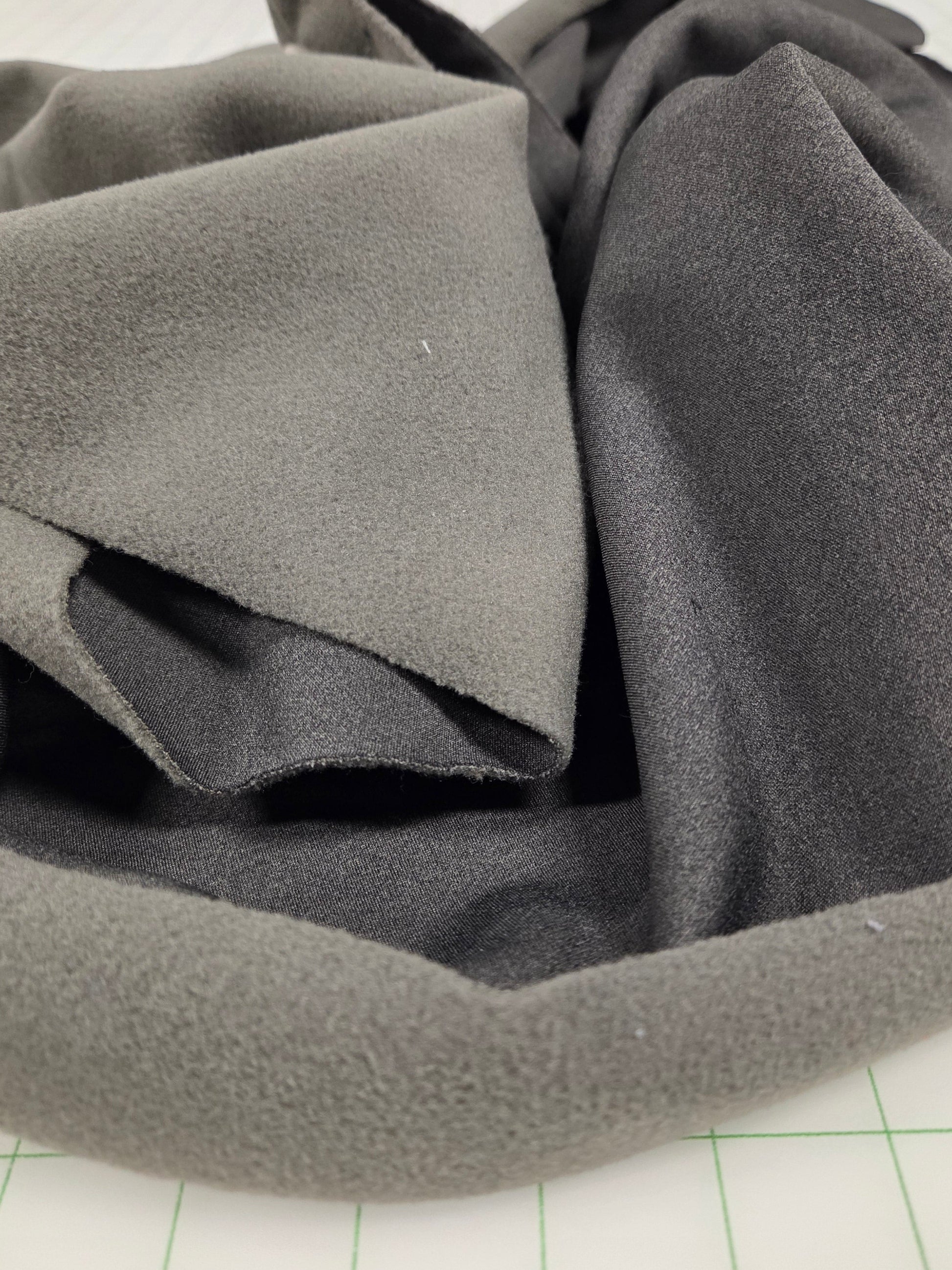 sweatshirt fleece gray shell fleece solid by the yard for garment making