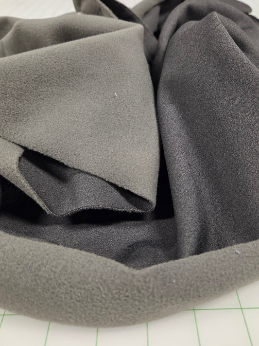sweatshirt fleece gray shell fleece solid by the yard for garment making