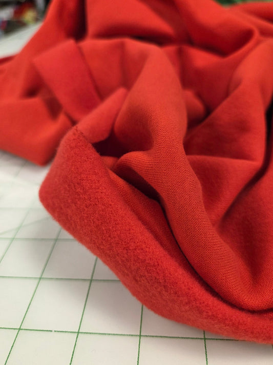 red sweatshirt fleece