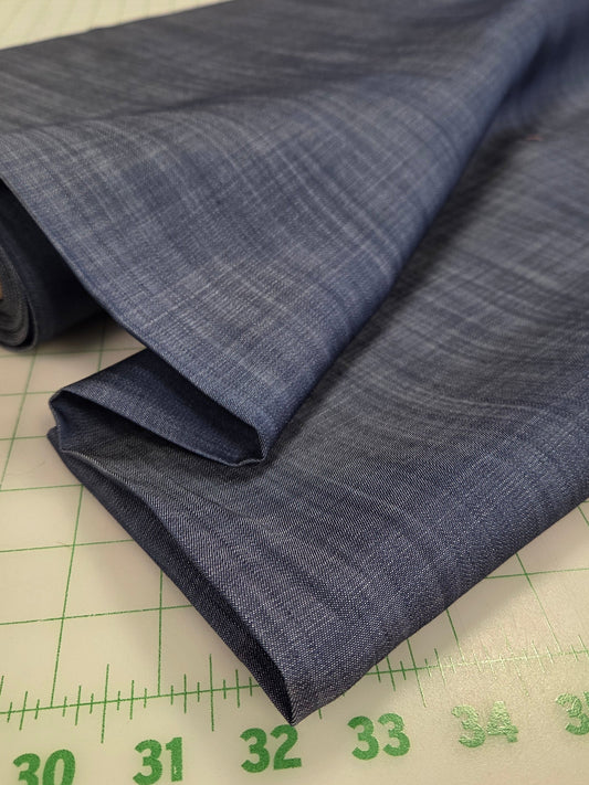 chambray fabric for sewing garments. by the yard in california. online and local to shop. striated 100% cotton woven 