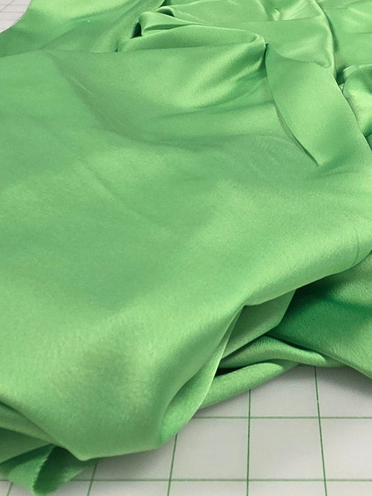 stretch satin lime green solid woven by the yard