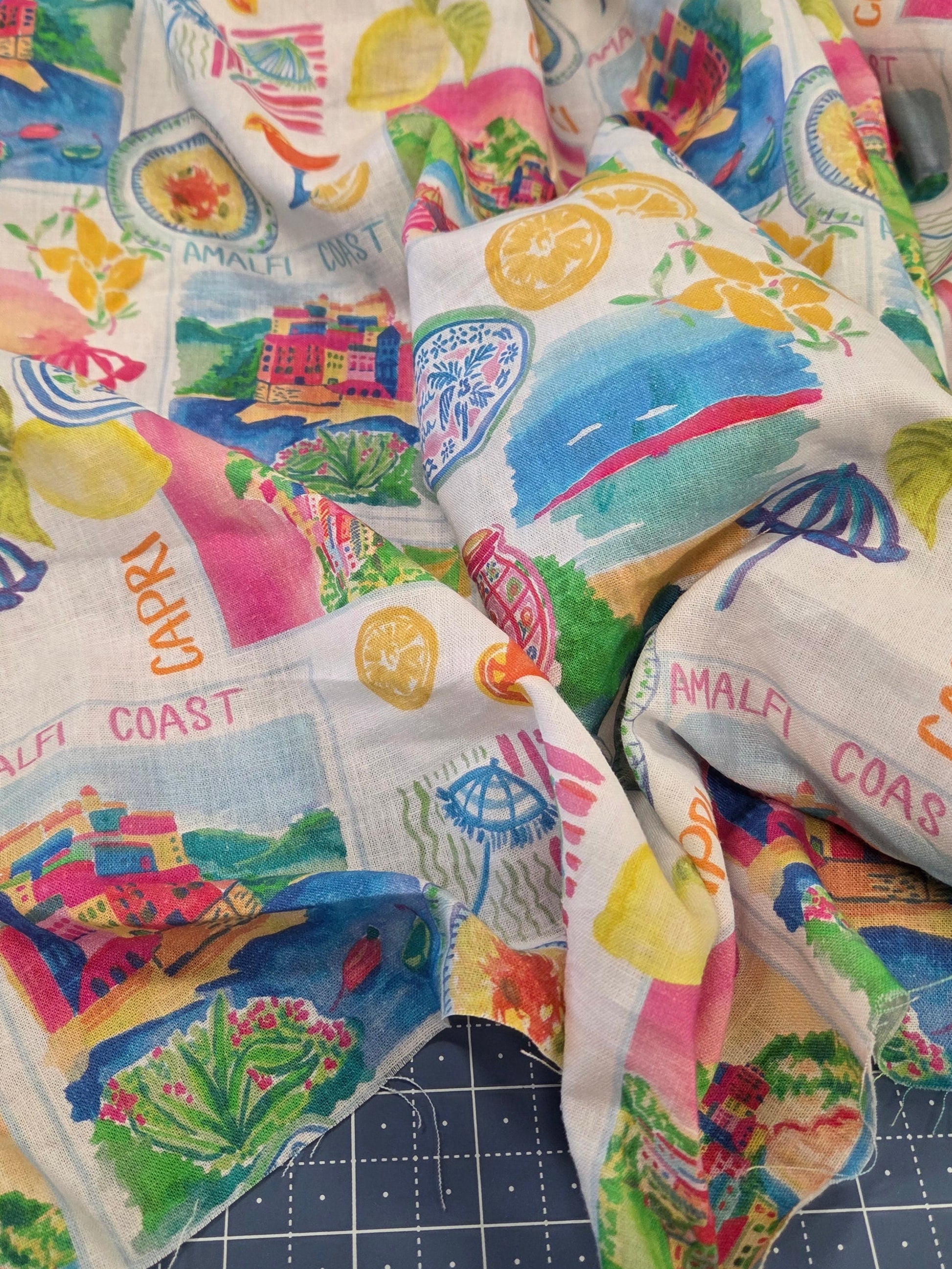 coastal amafli look theme cotton linen woven by the yard