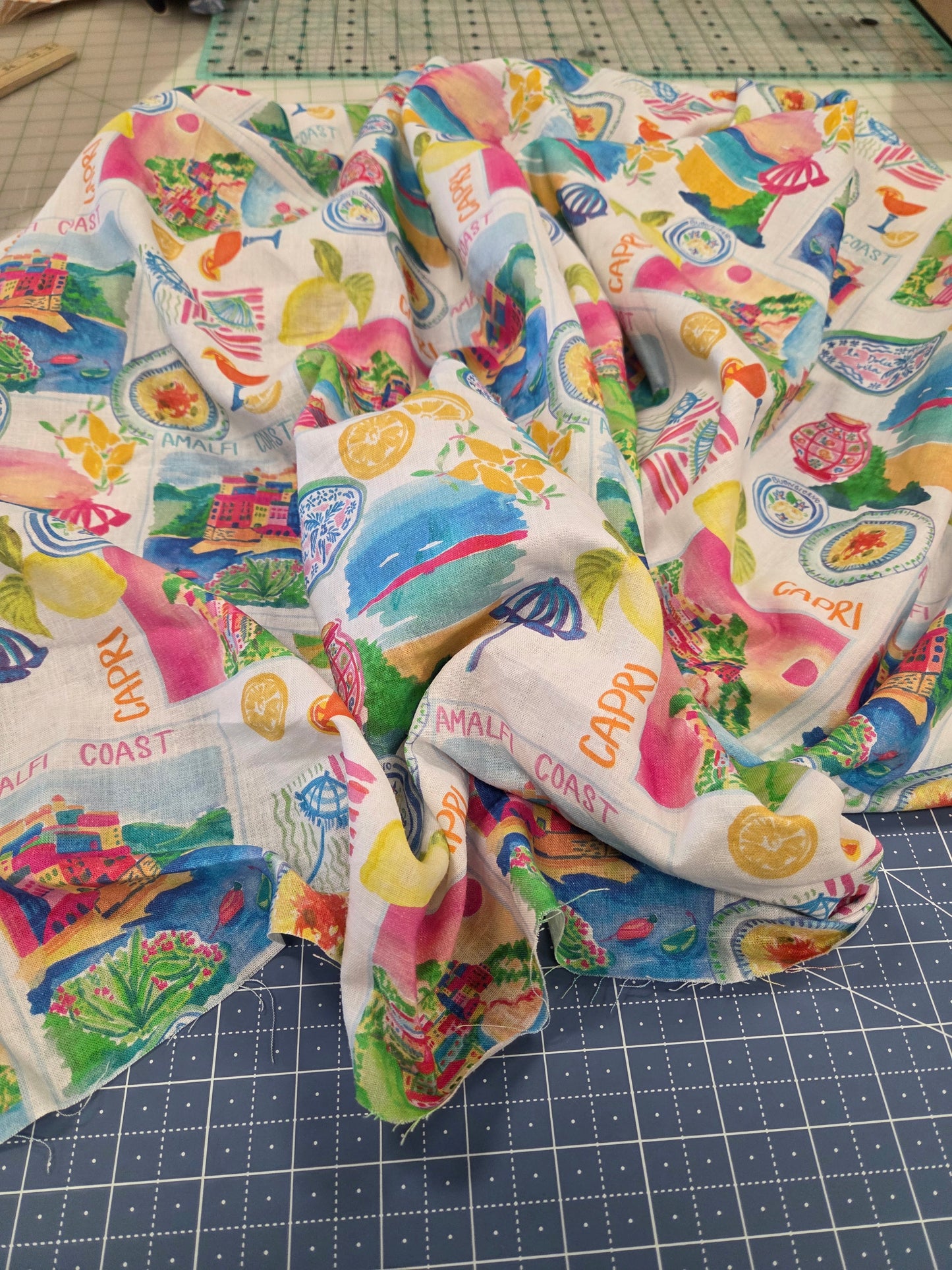 Designer Deadstock Cotton Linen Amalfi Woven- by the yard