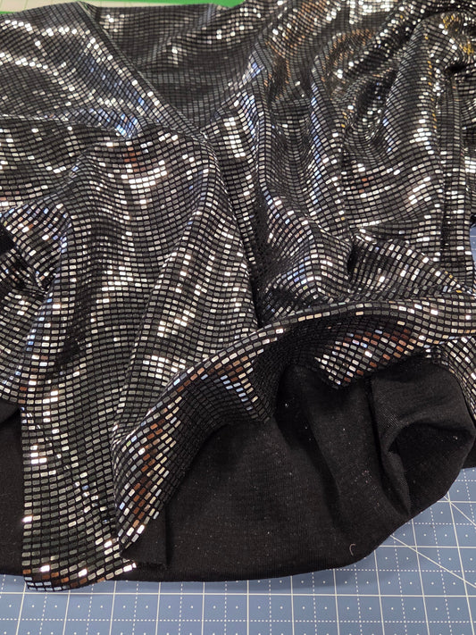 Special Occasion Designer Deadstock Disco Gltiz Jersey Knit- by the yard