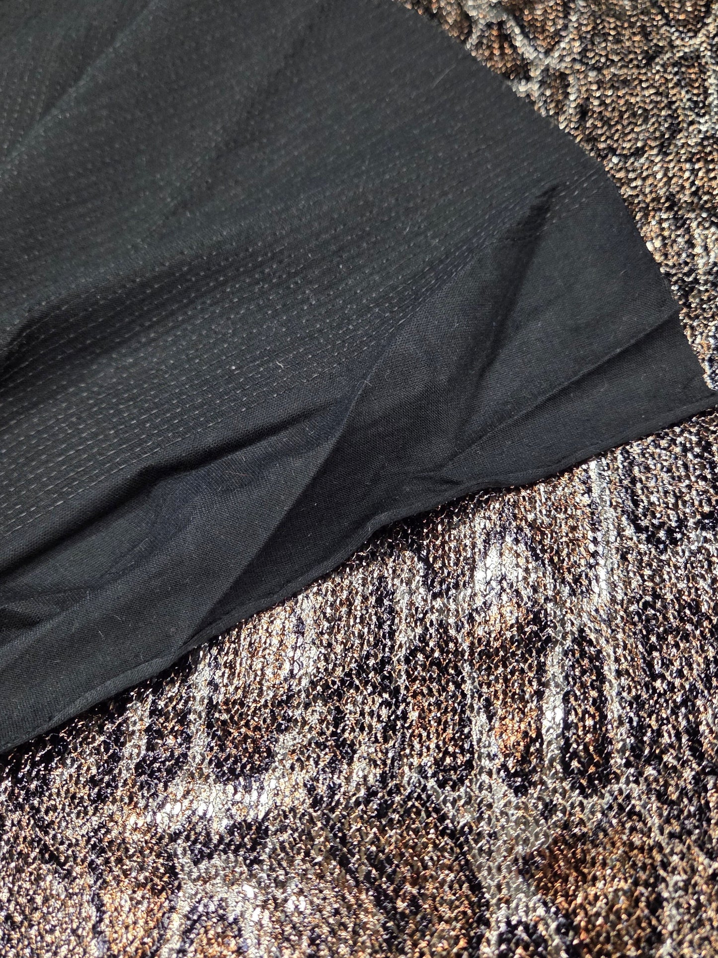 Snakeskin metallic fabric for garment making