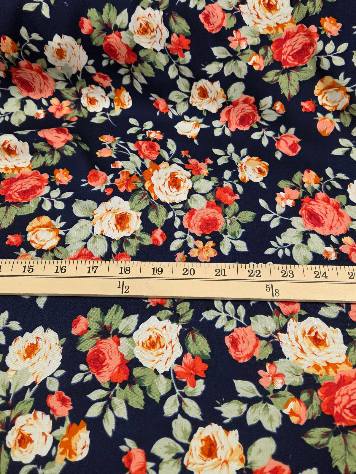 rayon challis LA fabric woven garden floral wovens