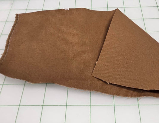 cotton canvas caramel brown solid fabric by the yard 