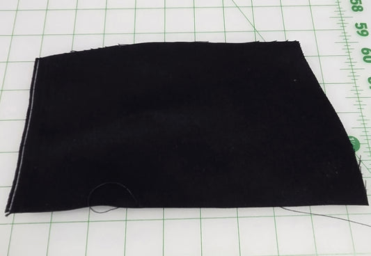 Designer Deadstock Black 100% Cotton Canvas 12.5 oz Solid Woven- by the yard