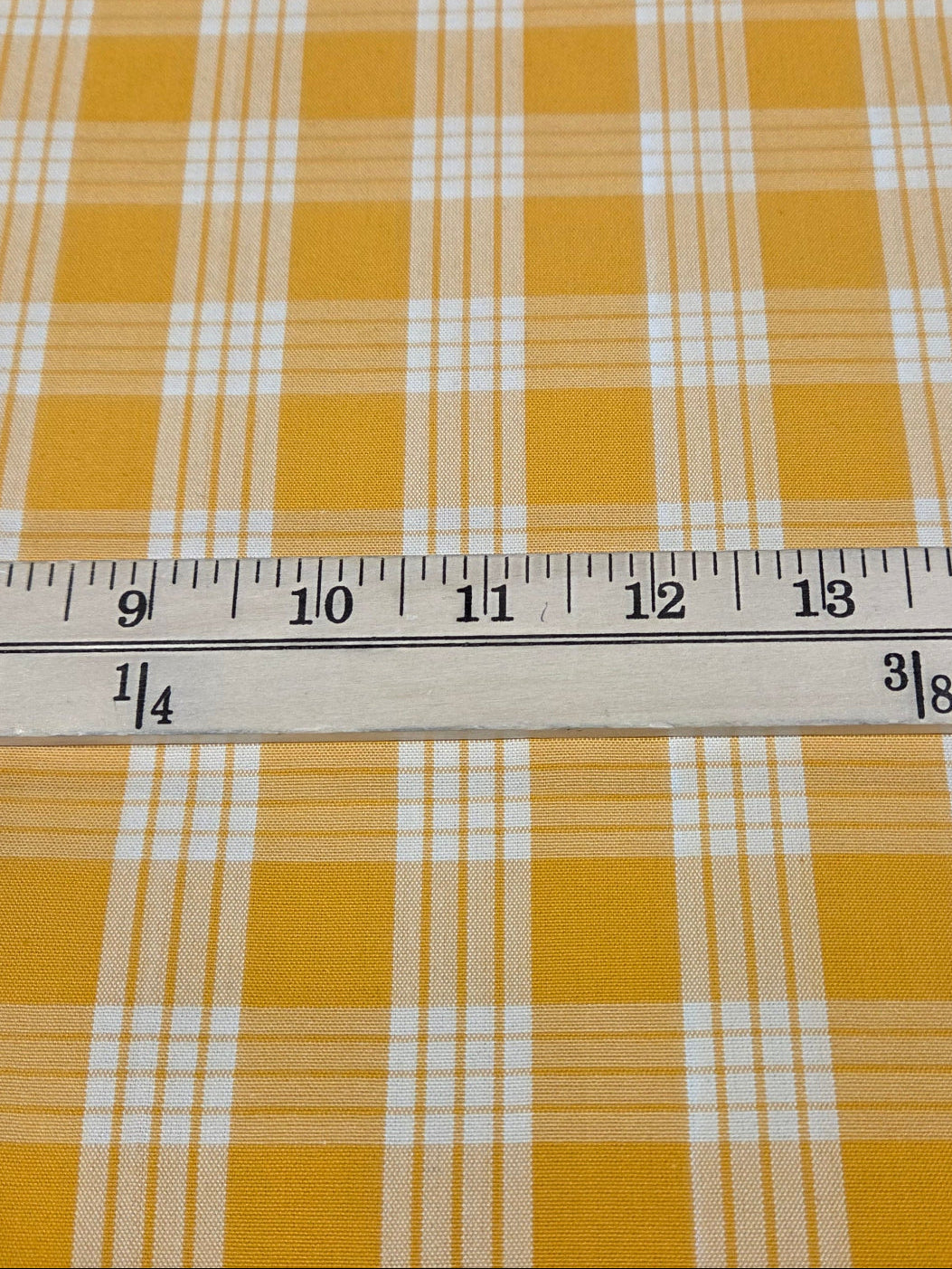 Designer Deadstock Golden Plaid Yarn Dyed Cotton Apparel Woven- by the yard