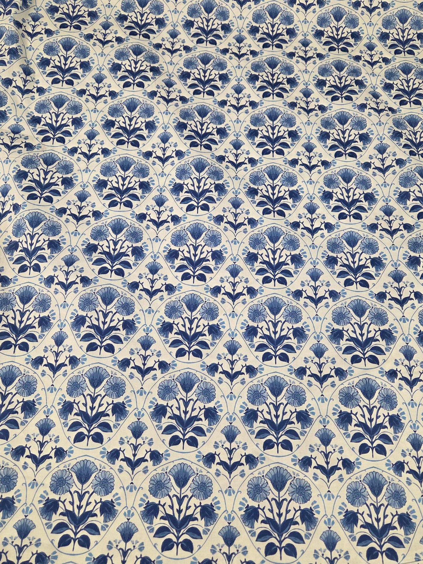 cotton spandex poplin floral woven designer deadstock fabric by the yard.