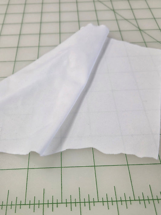 End of Bolt: 3 yards of White Tricot Nylon Spandex Activewear/Swim Knit- Remnant