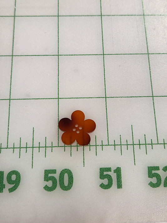Sewing Supplies: Handmade Daisy Tortoise Hue Acrylic 3/4th inch Buttons- Set of 8- 1 pack