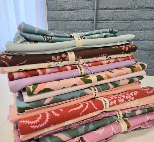 May Mystery Pack: 2 yards of Quilting Cotton Plant Themed Wovens ( 1 yard cuts)- Assorted