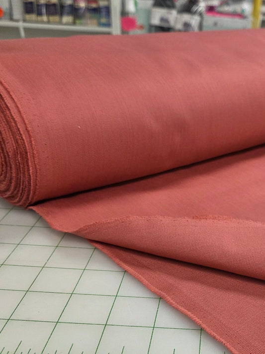 apparel fabric for garment making cotton fabric for jackets, skirts, shorts. Coral Mauve Solid