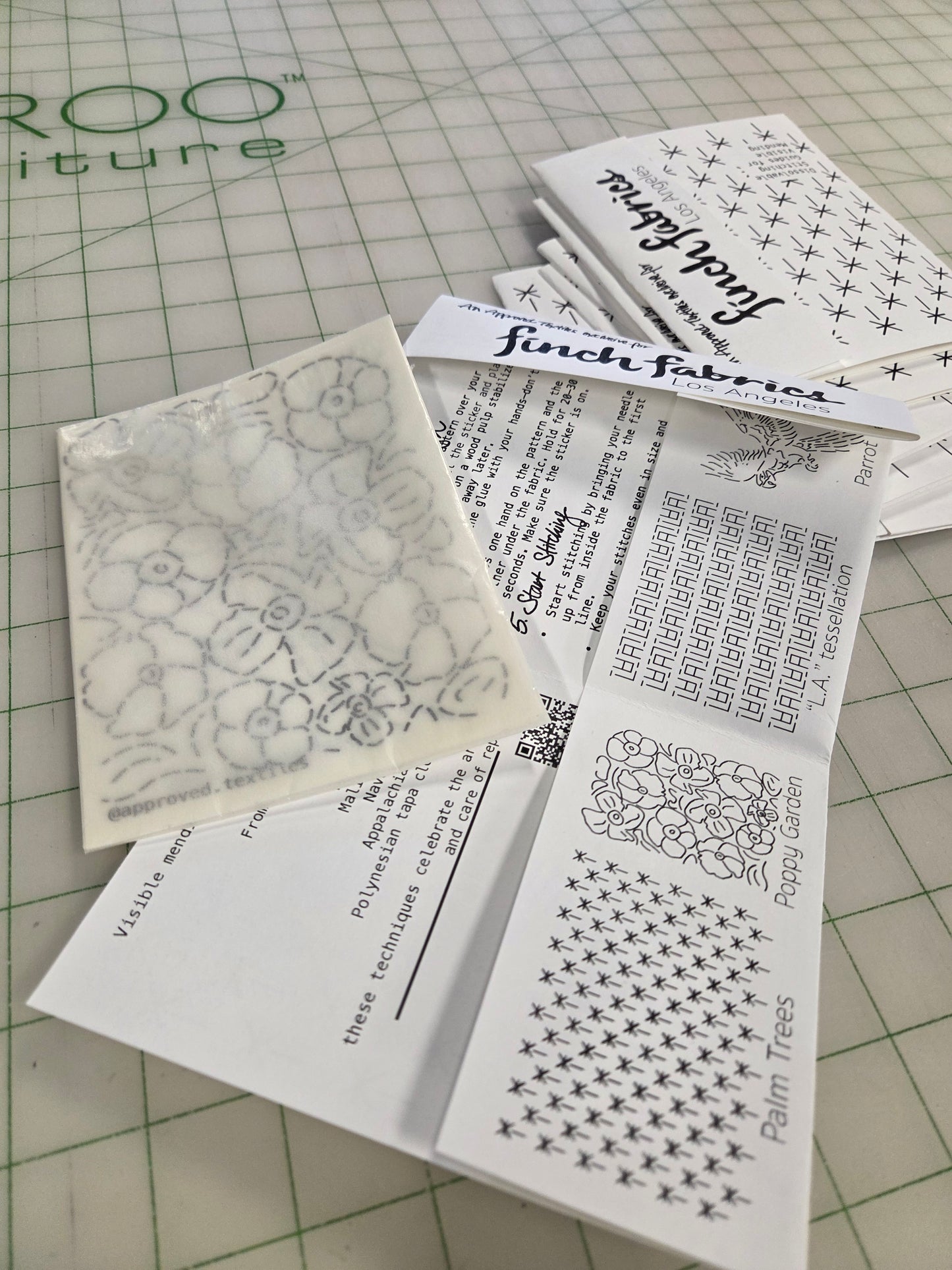 LA Finch Fabrics mending transfers