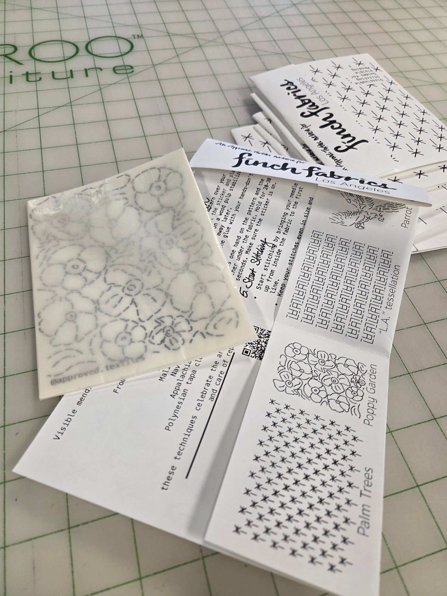 LA Finch Fabrics mending transfers