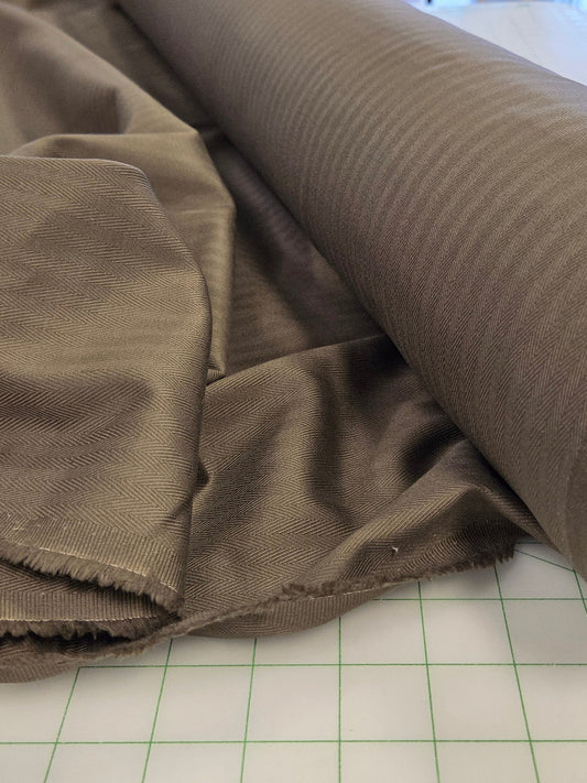 green twill fabric herringbone weave woven by the yard