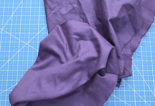 Designer Deadstock Purple Cotton Spandex Twill Woven- by the yard