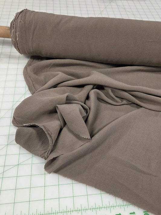 Viscose Linen Textured 140GSM Matte  Cappuccino Brown Shirting Woven- by the yard