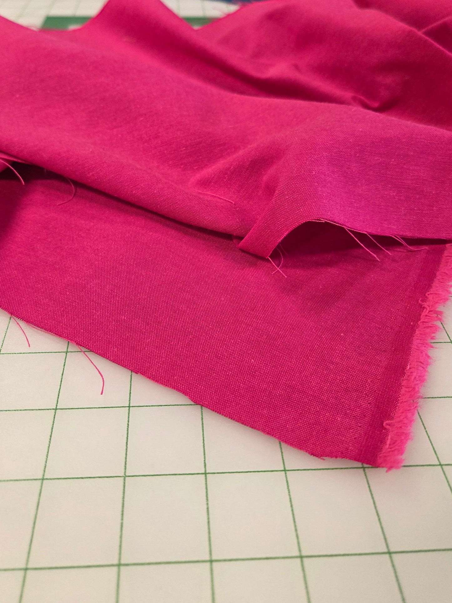 Designer Deadstock Fuchsia 100% Linen Solid Woven- by the yard
