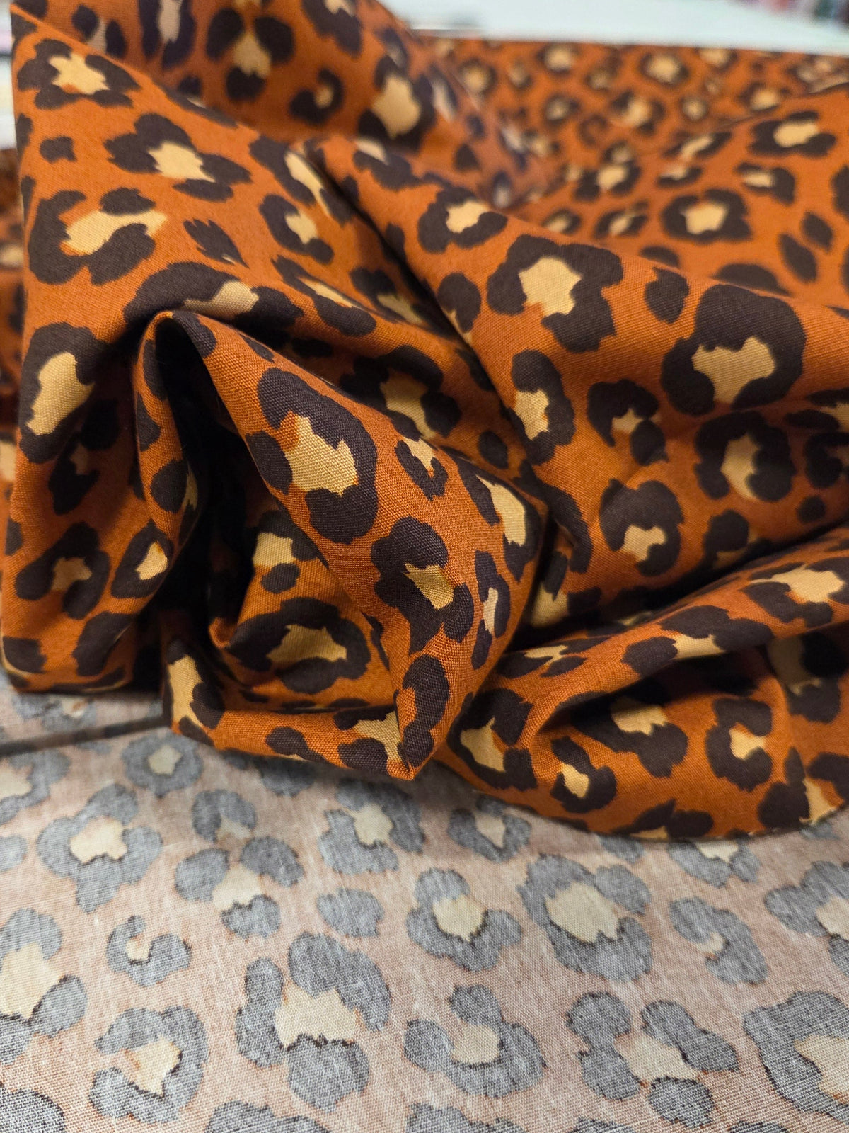 Japan Fabrics: Sevenberry Cotton Animal Leopard  Print Broadcloth 110 GSM Woven- by the yard