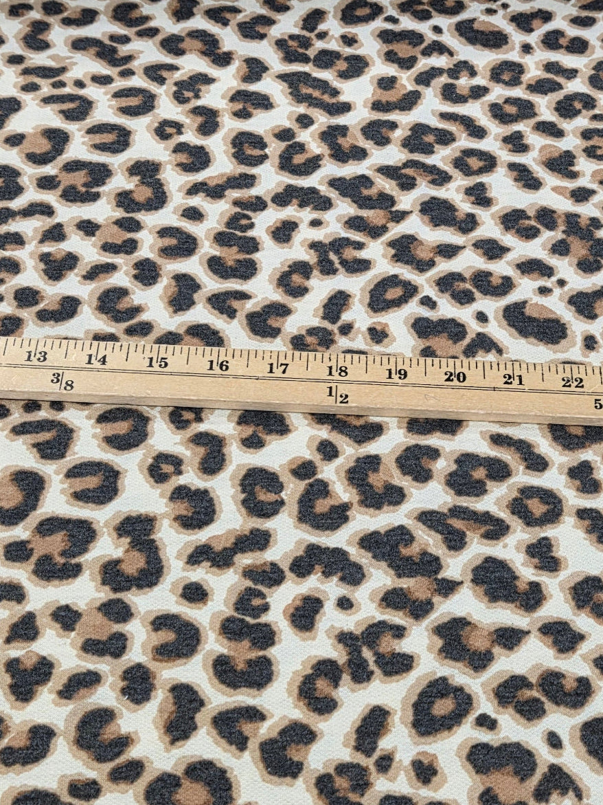 Designer Deadstock Animal Print Micro Terry Knit- by the yard