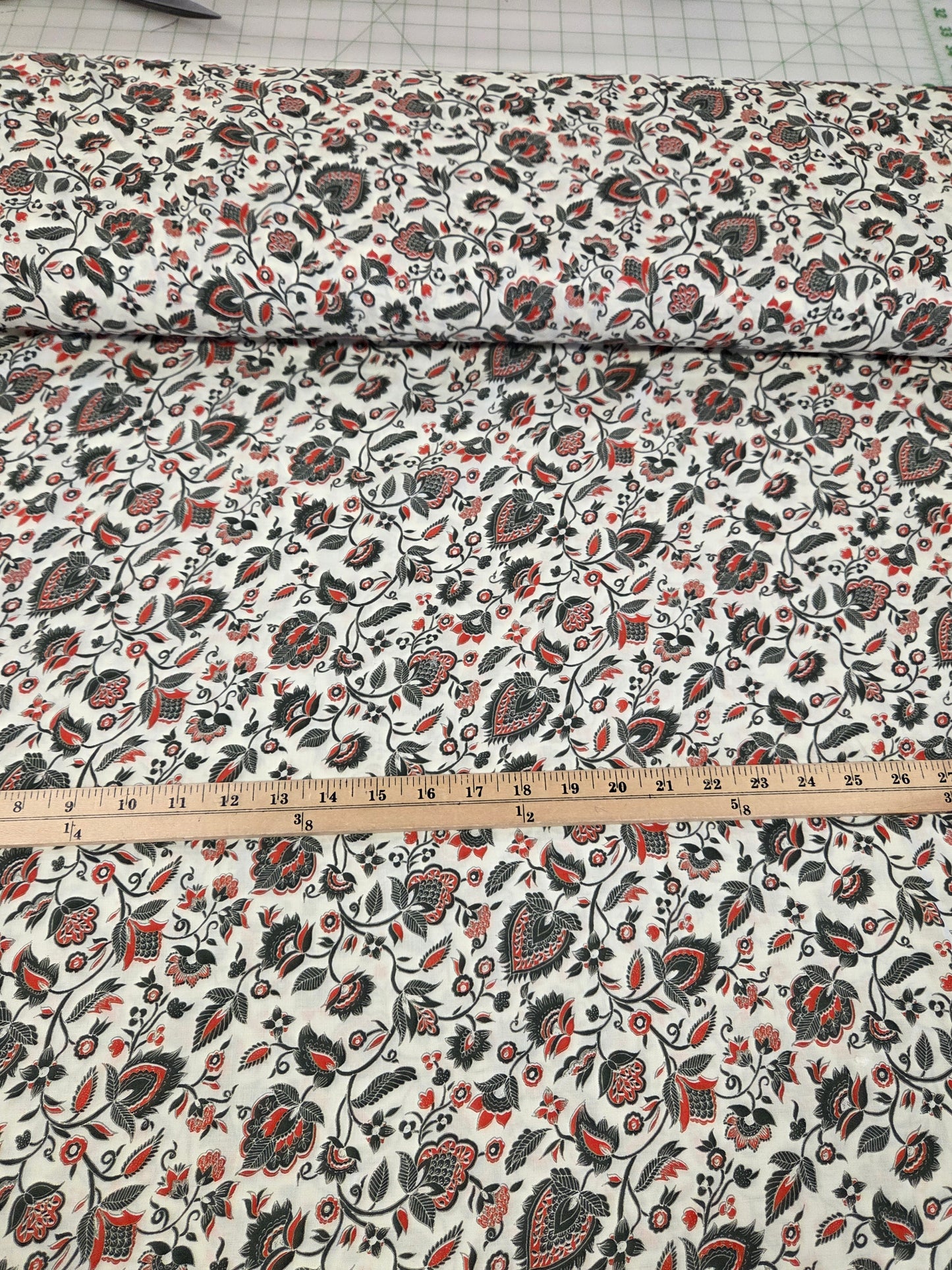 Designer Deadstock Viscose Voile Bohemian Paisley Woven- by the yard
