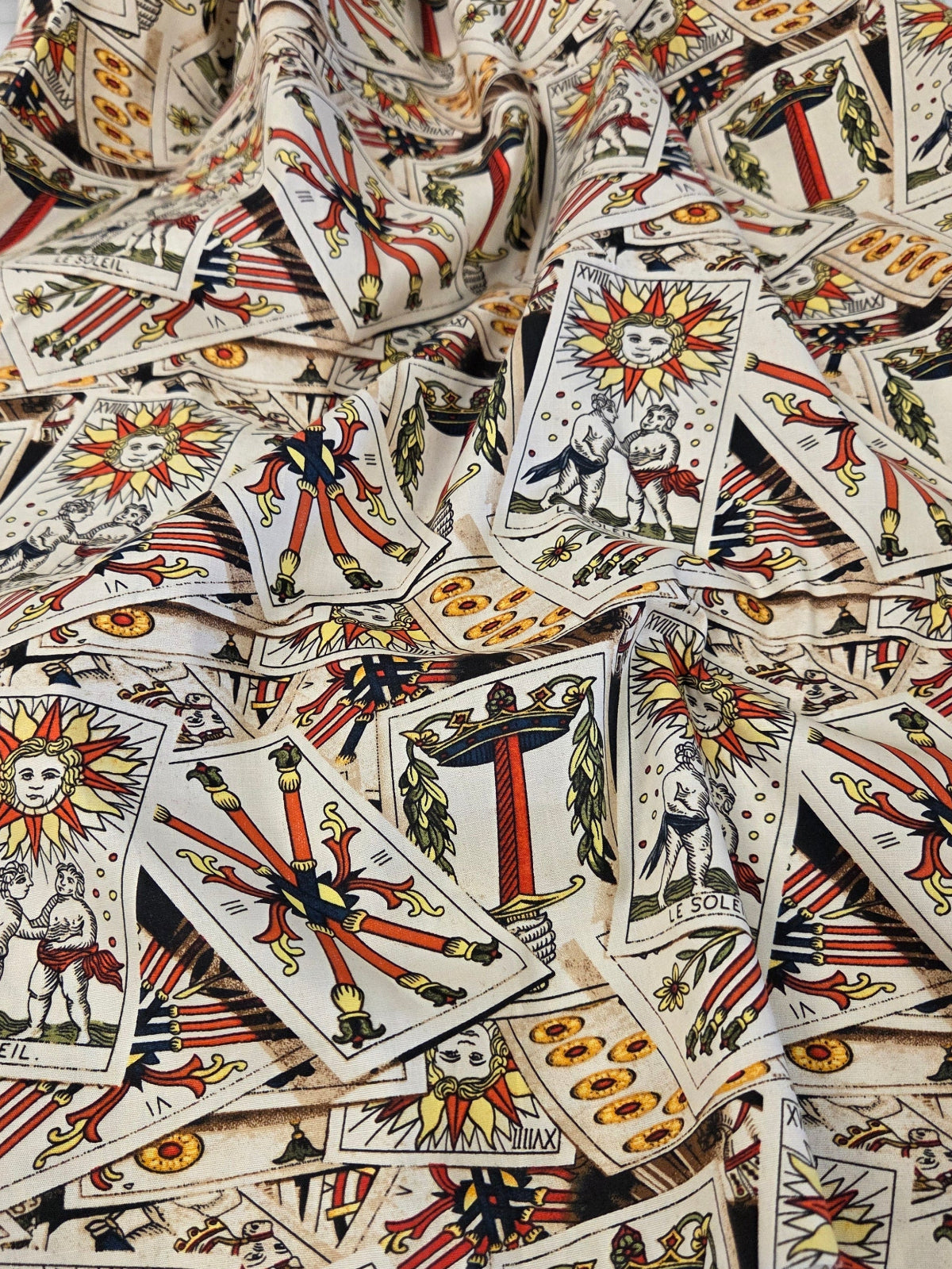 tarot card poplin fabric