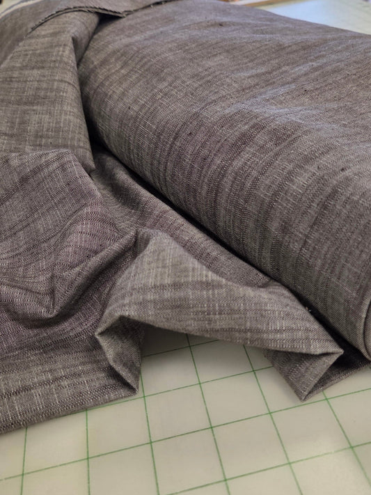 two tone cotton spandex brown chambray shriting woven by the yard for sewing garments
