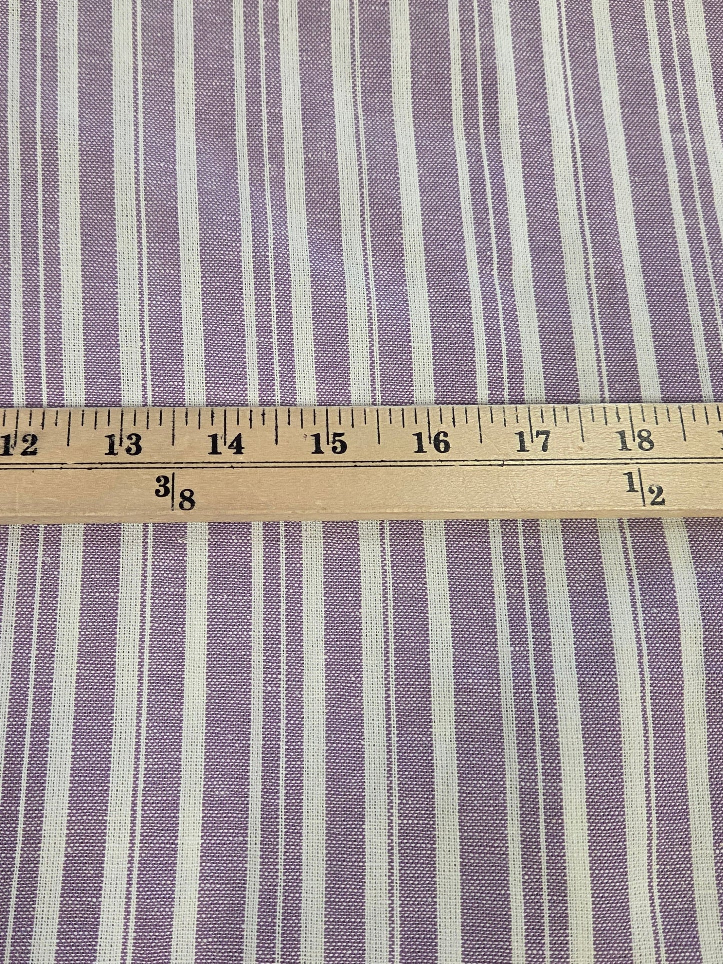 Fashion Yarn Dyed Viscose Linen Multi-Stripe Lavender Purple 200GSM Woven- by the yard