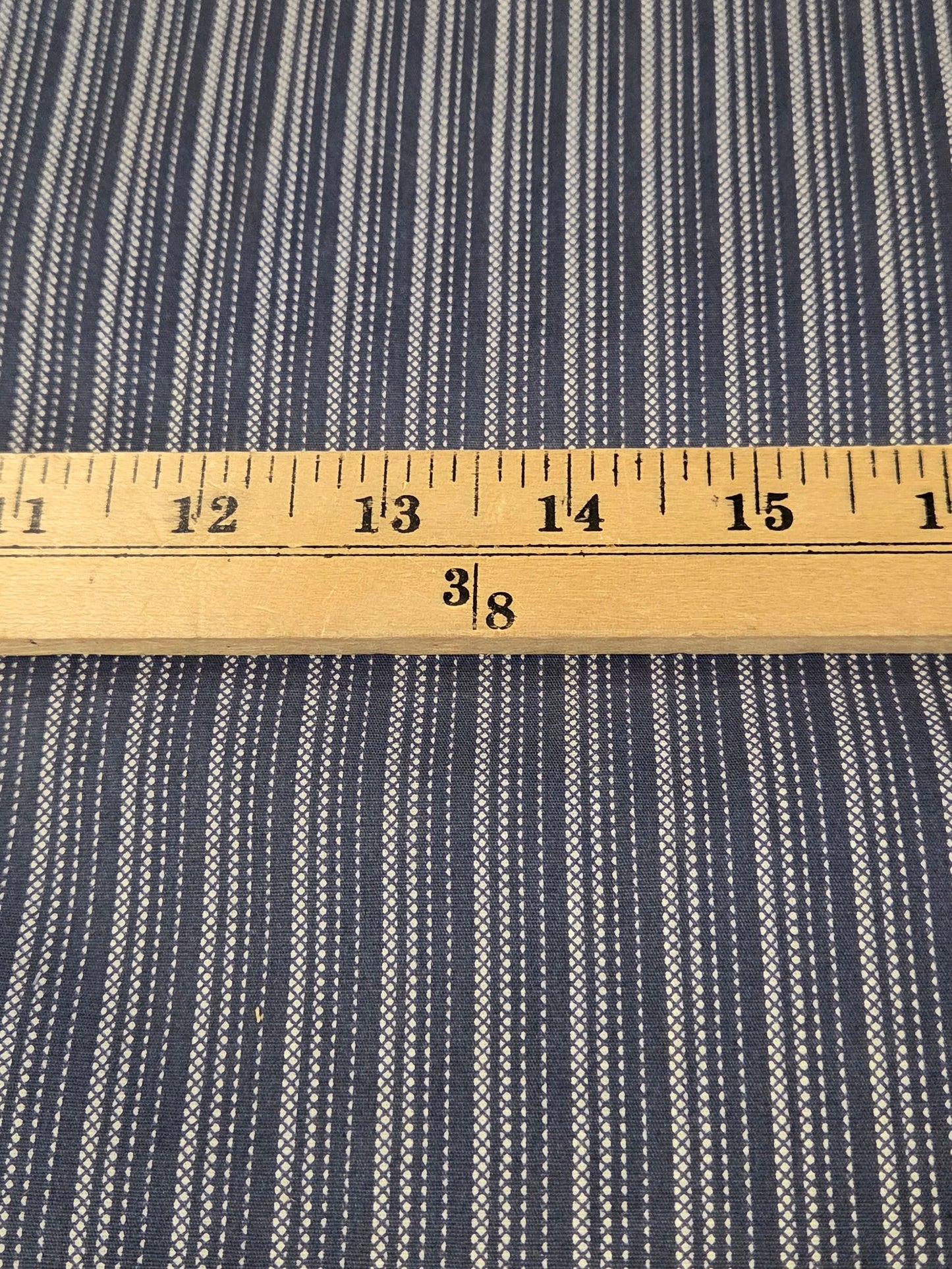 Designer Deadstock Cotton Spandex Poplin Shirting Dash Stripes Woven- by the yard