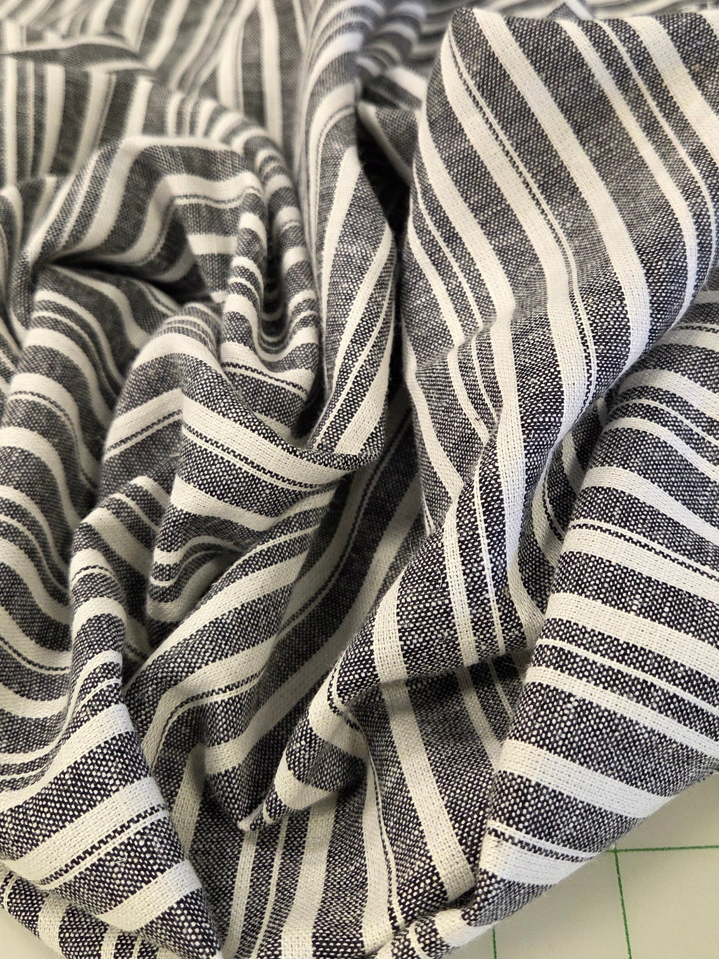 rayon linen stripe woven