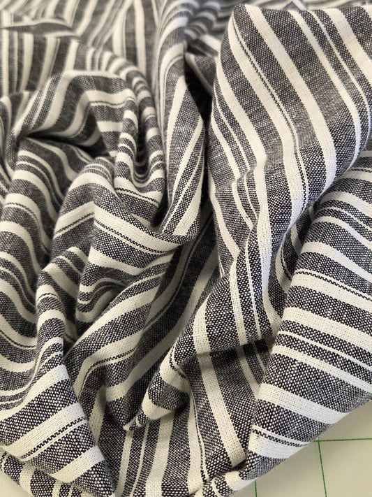 rayon linen stripe woven