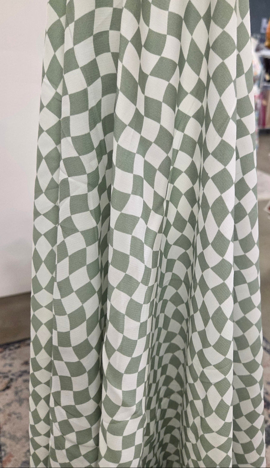eco vero viscose woven wavy checks