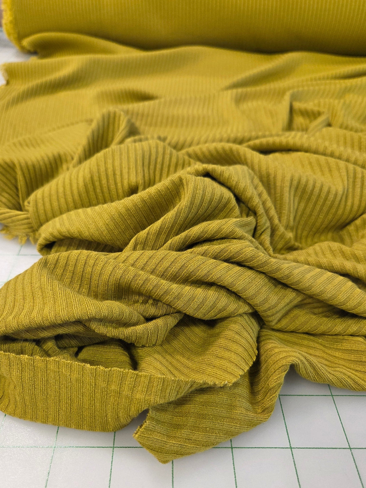 yellow limechartreuse rib tencel spandex knit