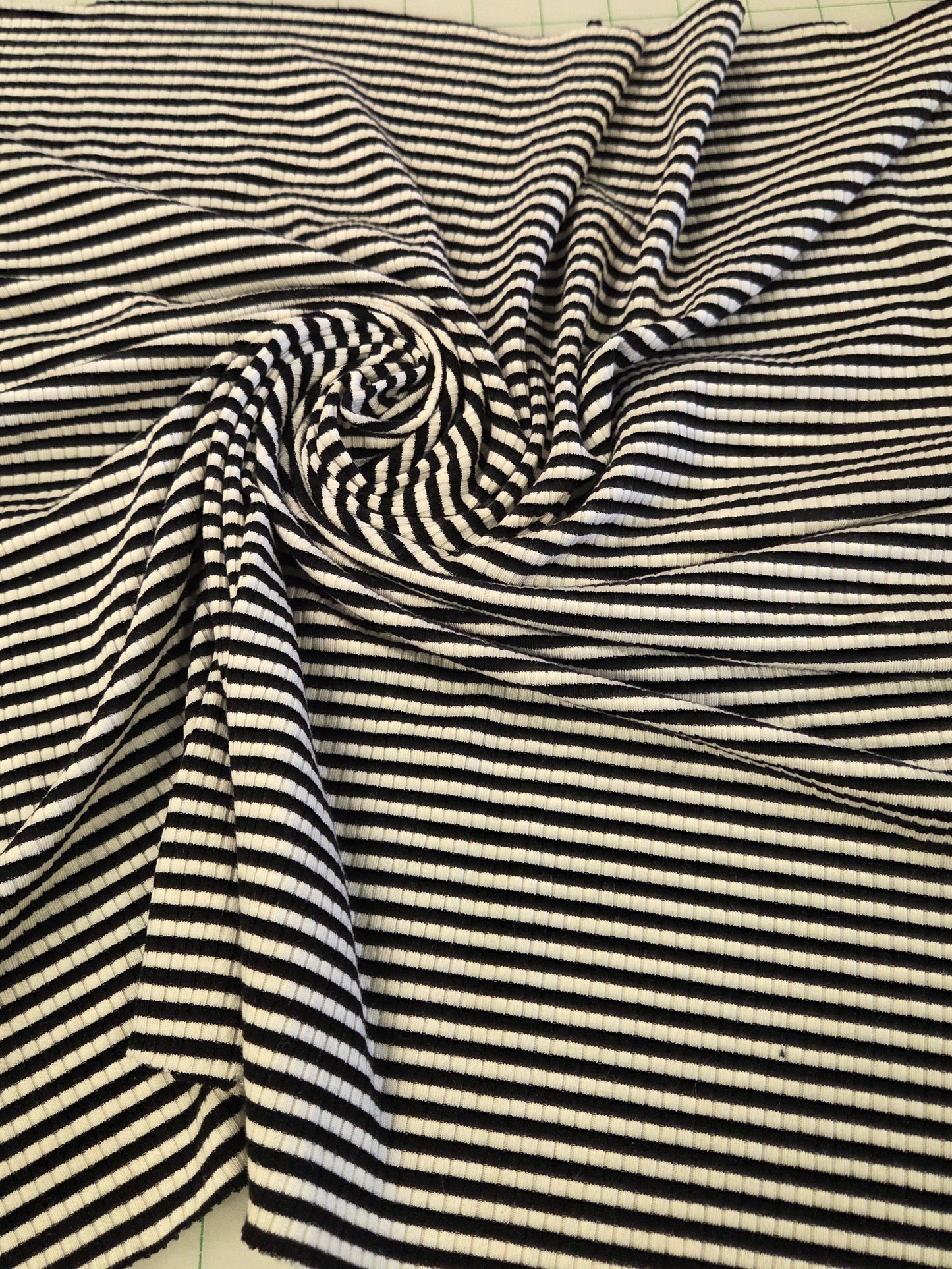 black and white horizontal stripe knit