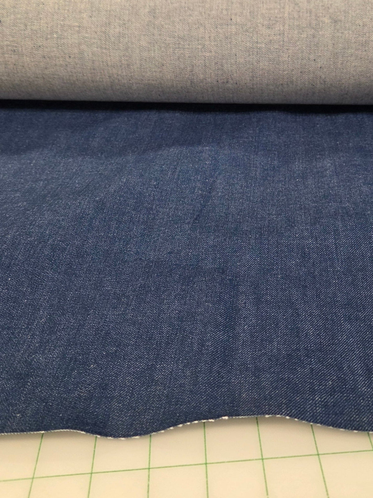 Cone Mills Medium Blue Cotton Denim Woven 12.5oz- by the yard