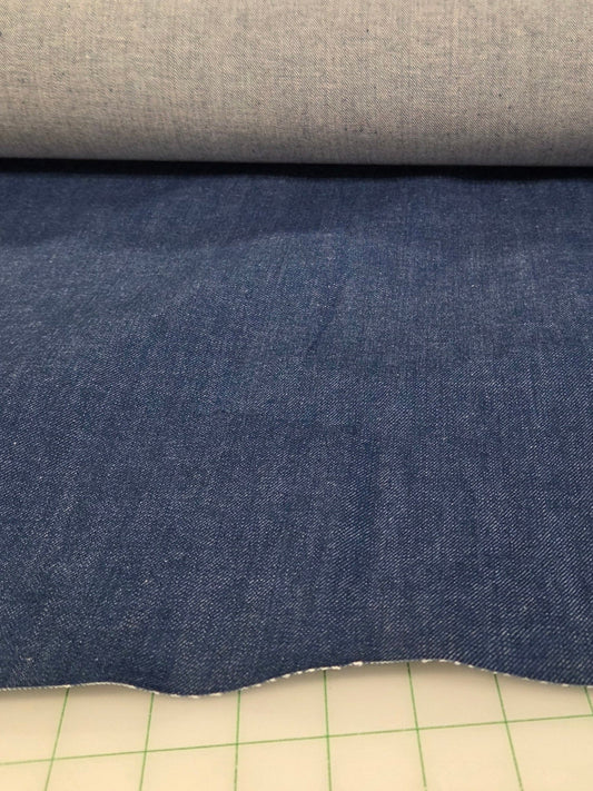 Cone Mills Medium Blue Cotton Denim Woven 12.5oz- by the yard