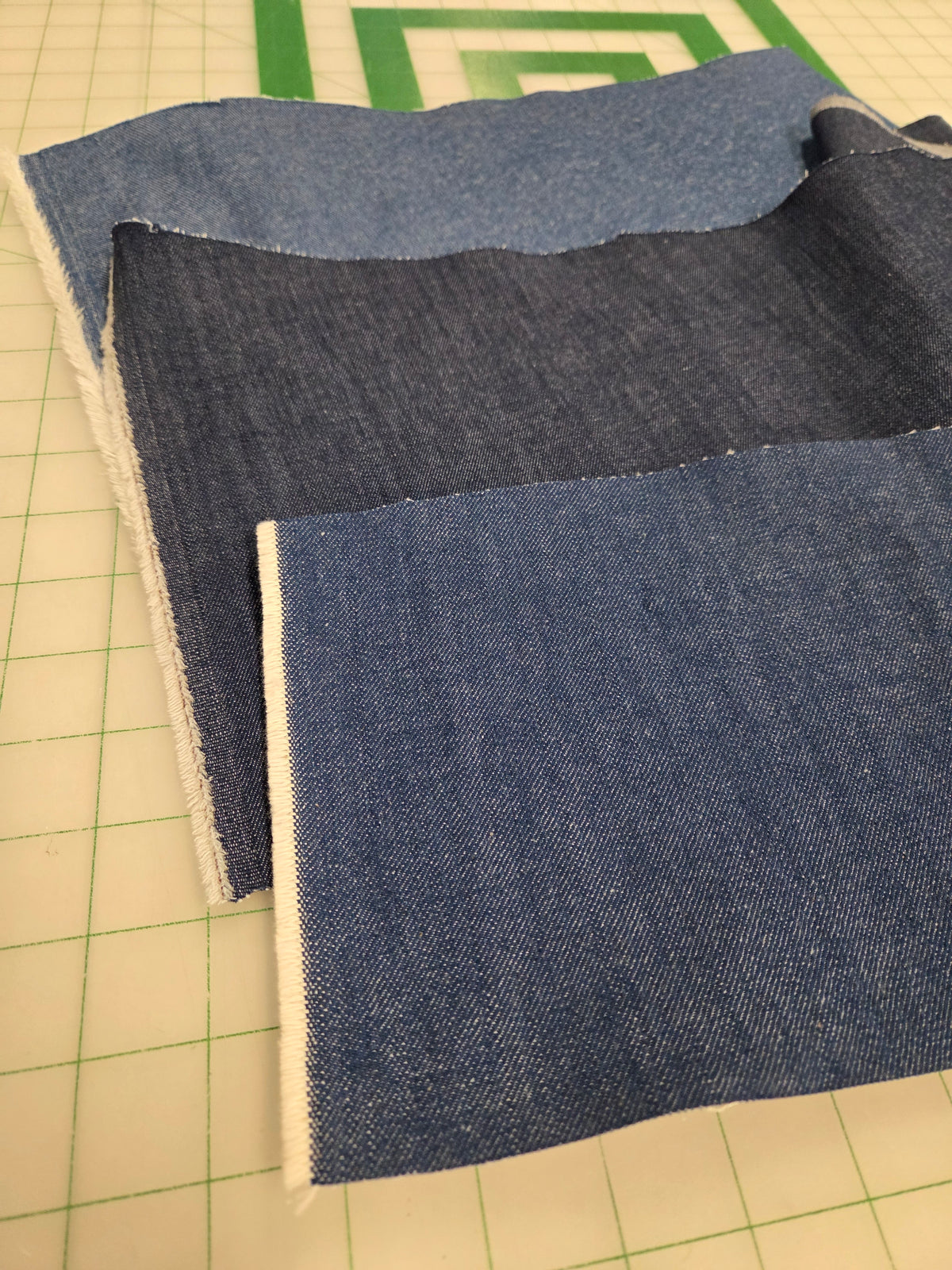 Cone Mills  tretch Denim S-Gene Medium Indigo Blue Woven 9.5oz -by the yard
