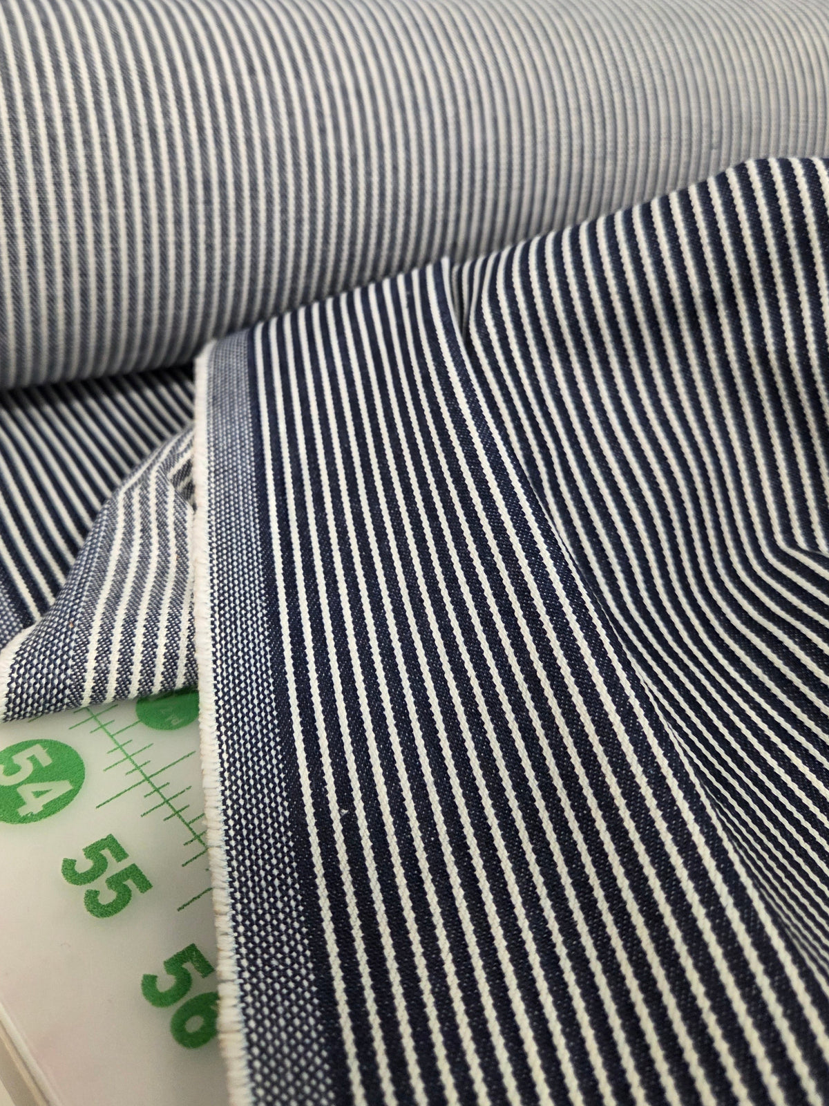 Cone Mills Railroad Denim 100% Cotton Stripe 11oz #5 Woven- by the yard